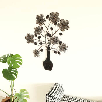 ウォールアート 壁掛け 壁飾り　お花モチーフがオシャレなアイアン製壁飾り 送料無料-9