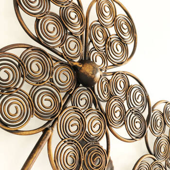 ウォールアート 壁掛け 壁飾り　お花モチーフがオシャレなアイアン製壁飾り 送料無料-2