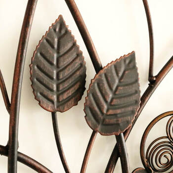 ウォールアート 壁掛け 壁飾り　お花モチーフがオシャレなアイアン製壁飾り 送料無料-3