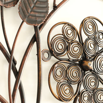 ウォールアート 壁掛け 壁飾り　お花モチーフがオシャレなアイアン製壁飾り 送料無料-5