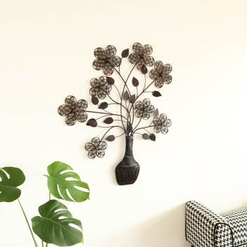 ウォールアート 壁掛け 壁飾り　お花モチーフがオシャレなアイアン製壁飾り 送料無料-8