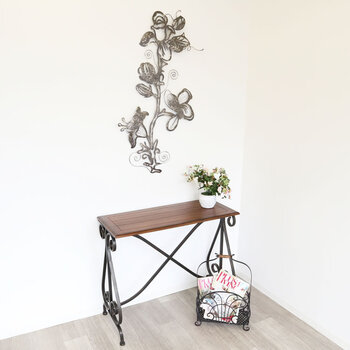 ウォールアート 壁掛け 壁飾り 花　お花モチーフがお洒落な大き目アイアン製壁飾り 送料無料-7