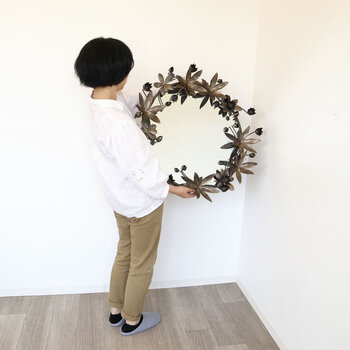 モダンテイスト ミラー 鏡 壁飾り　モダンテイストの大き目壁掛けミラー 送料無料-7