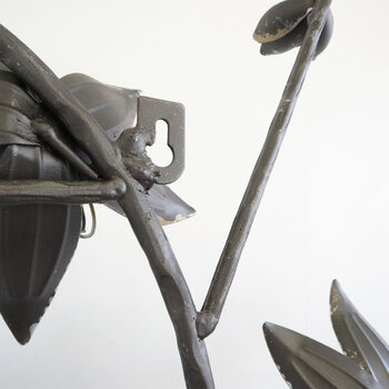 ウォールアート 壁掛け 壁飾り 花 アンティーク調のアイアンウォールアート 送料無料-5