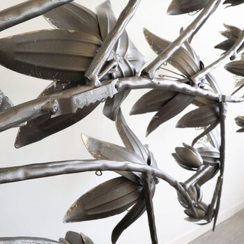 ウォールアート 壁掛け 壁飾り 花 アンティーク調のアイアンウォールアート 送料無料-6