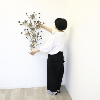 ウォールアート 壁掛け 壁飾り 花 アンティーク調のアイアンウォールアート 送料無料-7