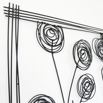 ウォールアート 壁掛け 壁飾り 花瓶　モダンテイストのアイアンウォールアート 送料無料-1