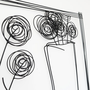 ウォールアート 壁掛け 壁飾り 花瓶　モダンテイストのアイアンウォールアート 送料無料-2