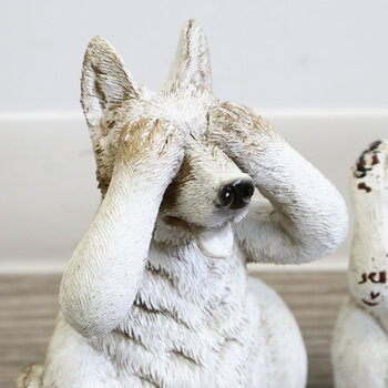 置物 3個セット 販促品 ノベルティーにも 犬 送料無料-1