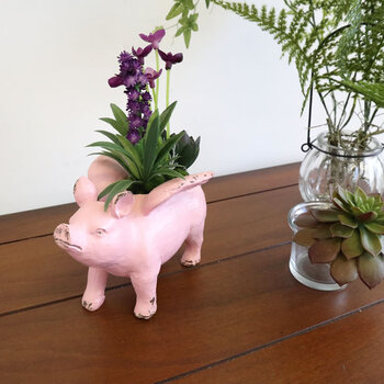 置物 ブタエンジェル アレンジフラワー 送料無料-9