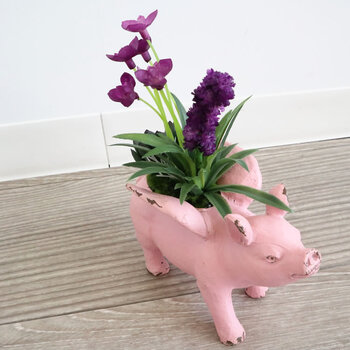 置物 ブタエンジェル アレンジフラワー 送料無料-2