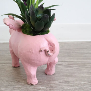 置物 ブタエンジェル アレンジフラワー 送料無料-5