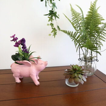 置物 ブタエンジェル アレンジフラワー 送料無料-8