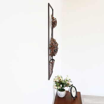 ウォールアートパネル 壁掛け 壁飾り アンティークブラウン 送料無料-4