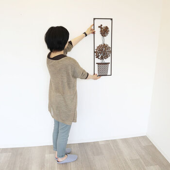 ウォールアートパネル 壁掛け 壁飾り アンティークブラウン 送料無料-5