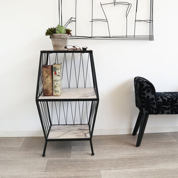 3段ラック キャビネット モダンテイスト 送料無料-9