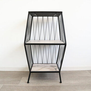 3段ラック キャビネット モダンテイスト 送料無料-3