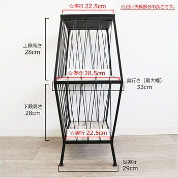 3段ラック キャビネット モダンテイスト 送料無料-6