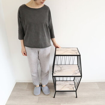 3段ラック キャビネット モダンテイスト 送料無料-7