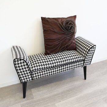 肌触りの良い逸品 スクエアローズクッション ブラウン 送料無料-8