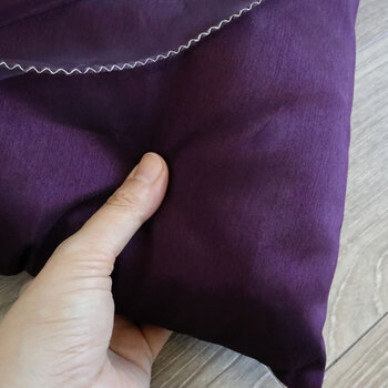 肌触りの良い逸品 スクエアローズクッション パープル 送料無料-4