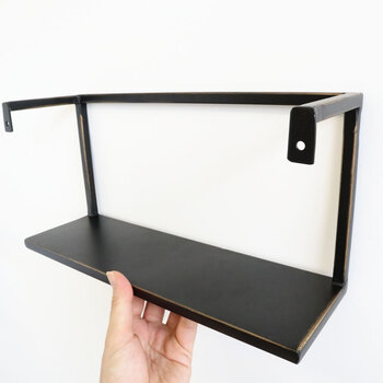 アンティーク調 壁掛けディスプレイシェルフ 四角型 3個セット 送料無料-4