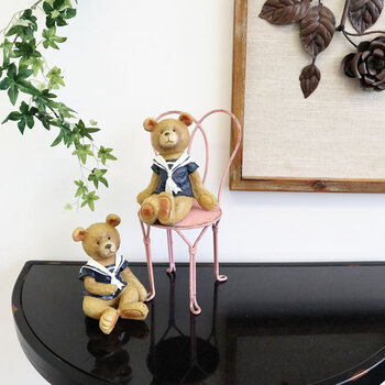 置物 クマ 2個SET　服を着たクマがとてもかわいい置物（ 送料無料-9