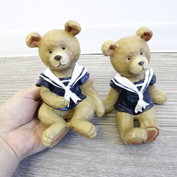 置物 クマ 2個SET　服を着たクマがとてもかわいい置物（ 送料無料-6