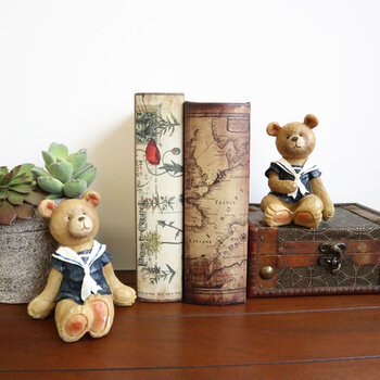 置物 クマ 2個SET　服を着たクマがとてもかわいい置物（ 送料無料-8