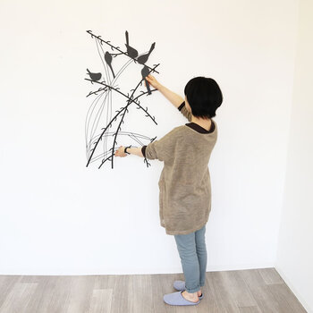 ウォールアートパネル 壁掛け 壁飾り 鳥 送料無料-7