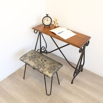 モダンスツール ベンチ 椅子 シルバー＆ゴールド 送料無料-9