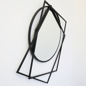 モダンテイスト ウォールアートアイアンミラー 鏡 壁飾り 送料無料-2
