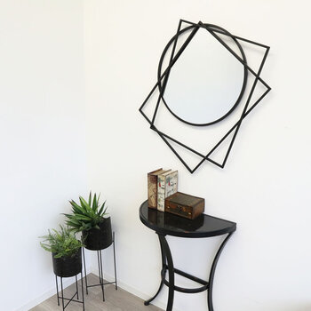 モダンテイスト ウォールアートアイアンミラー 鏡 壁飾り 送料無料-7