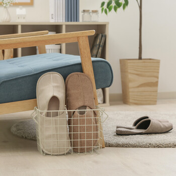 スタッキング ワイヤーバスケット 26x18x18cm 6個セット 送料無料-9