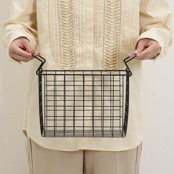 スタッキング ワイヤーバスケット 26x18x18cm 6個セット 送料無料-15