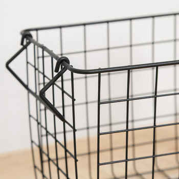 スタッキング ワイヤーバスケット 26x18x18cm 6個セット 送料無料-16