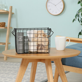 スタッキング ワイヤーバスケット 26x18x18cm 6個セット 送料無料-17