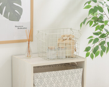 スタッキング ワイヤーバスケット 26x18x18cm 6個セット 送料無料-3