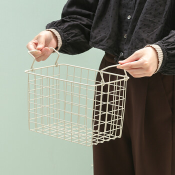 スタッキング ワイヤーバスケット 26x18x18cm 6個セット 送料無料-7