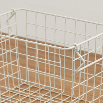 スタッキング ワイヤーバスケット 26x18x18cm 6個セット 送料無料-8