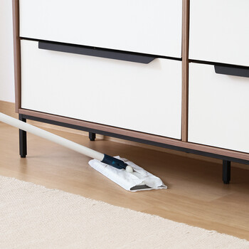 KDファブリックチェスト クレオ 3段*2列 WH*BR 送料無料-5