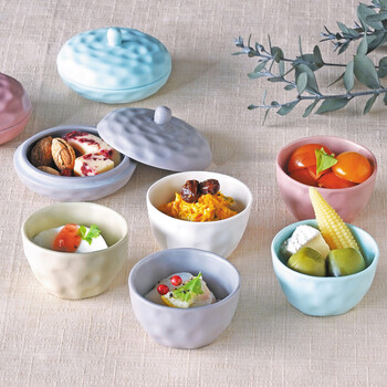 パステル蓋付珍味入 ライトブルー ライトピンク ライトグレイ 3セット 送料無料-3