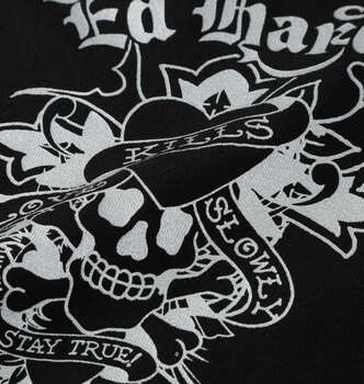 大きいサイズ Ed Hardy 天竺プリント長袖Tシャツ 3L 4L 5L 6L ブラック×シルバー ラッピング可 送料無料 即日発送-2