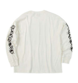 大きいサイズ SPONGEBOB 天竺プリント長袖Tシャツ 3L 4L 5L 6L オフホワイト ラッピング可 送料無料 即日発送-1