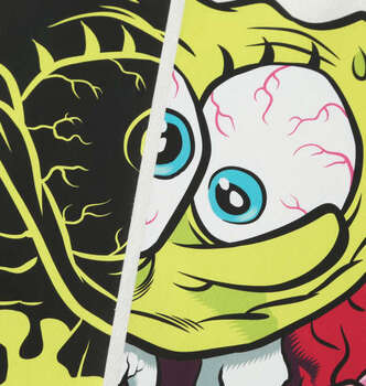 大きいサイズ SPONGEBOB 天竺プリント長袖Tシャツ 3L 4L 5L 6L オフホワイト ラッピング可 送料無料 即日発送-3