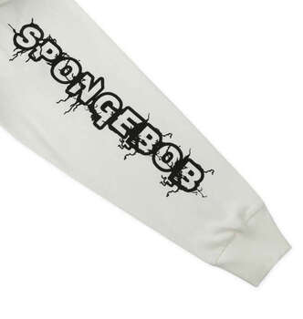 大きいサイズ SPONGEBOB 天竺プリント長袖Tシャツ 3L 4L 5L 6L オフホワイト ラッピング可 送料無料 即日発送-4