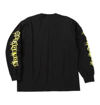 大きいサイズ SPONGEBOB 天竺プリント長袖Tシャツ 3L 4L 5L 6L ブラック ラッピング可 送料無料 即日発送-1