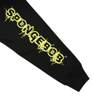 大きいサイズ SPONGEBOB 天竺プリント長袖Tシャツ 3L 4L 5L 6L ブラック ラッピング可 送料無料 即日発送-3