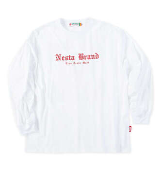 大きいサイズ NESTA BRAND 天竺長袖Tシャツ 3L 4L 5L 6L 8L ホワイト ラッピング可 送料無料 即日発送-1