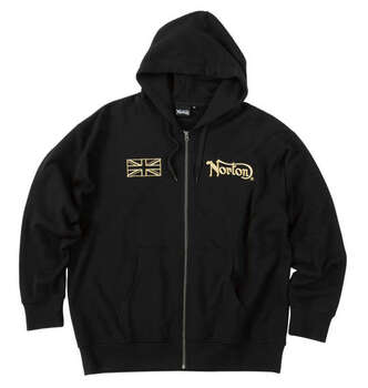 大きいサイズ Norton 裏毛フルジップパーカー 3L 4L 5L 6L 8L ブラック ラッピング可 送料無料 即日発送-1